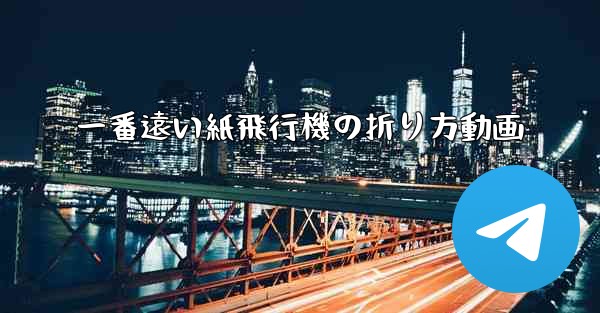 一番遠い紙飛行機の折り方動画