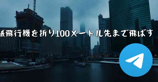 一番遠い紙飛行機を折り100メートル先まで飛ばす