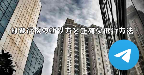 <b>紙飛行機の折り方と正確な飛行方法</b>