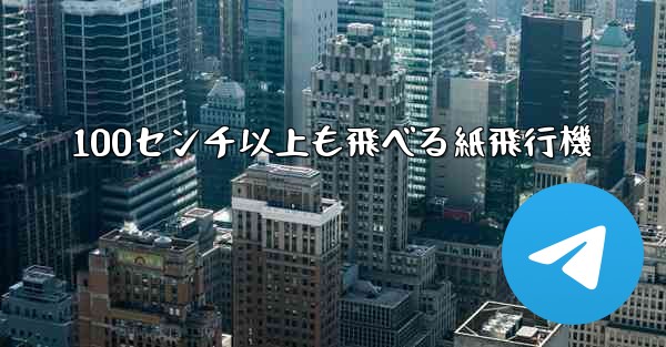 100センチ以上も飛べる紙飛行機