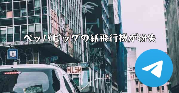ペッパピッグの紙飛行機が紛失
