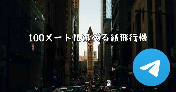 <b>100メートル飛べる紙飛行機</b>