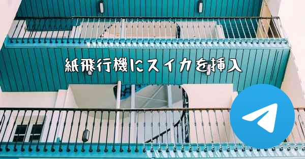 紙飛行機にスイカを挿入
