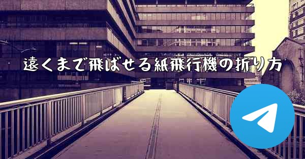 遠くまで飛ばせる紙飛行機の折り方