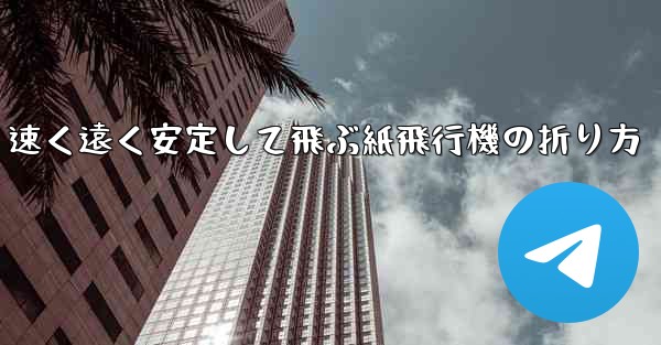 <b>速く遠く安定して飛ぶ紙飛行機の折り方</b>
