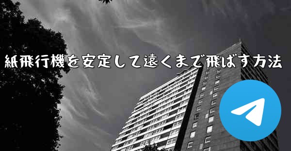 <b>紙飛行機を安定して遠くまで飛ばす方法</b>