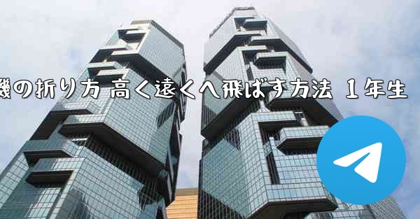 紙飛行機の折り方 高く遠くへ飛ばす方法 １年生