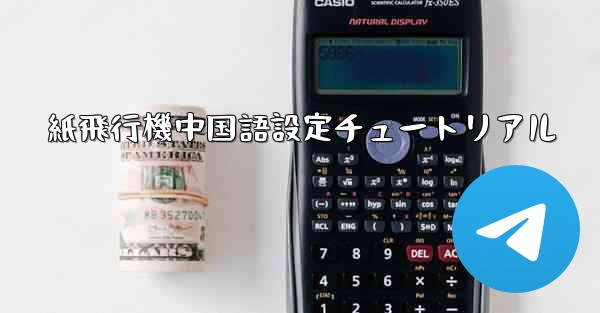 紙飛行機中国語設定チュートリアル