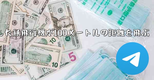 折り紙で手作りした紙飛行機が100メートルの距離を飛ぶ