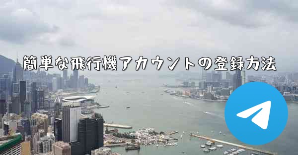 <b>簡単な飛行機アカウントの登録方法</b>