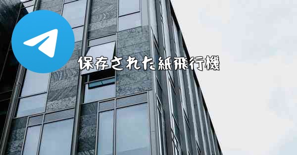 <b>保存された紙飛行機</b>