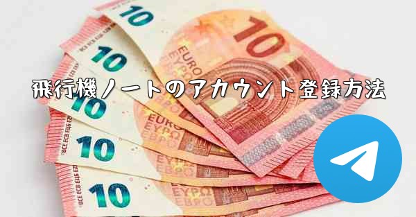 <b>飛行機ノートのアカウント登録方法</b>