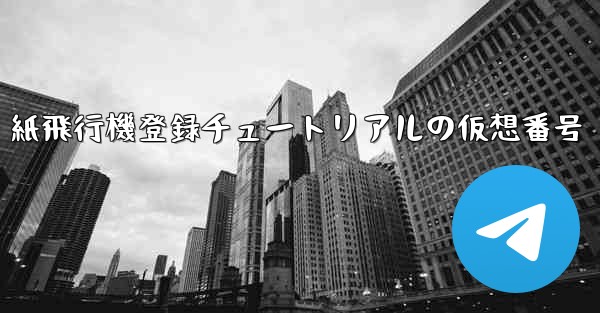 紙飛行機登録チュートリアルの仮想番号