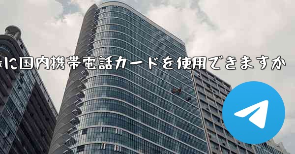 飛行機の登録に国内携帯電話カードを使用できますか