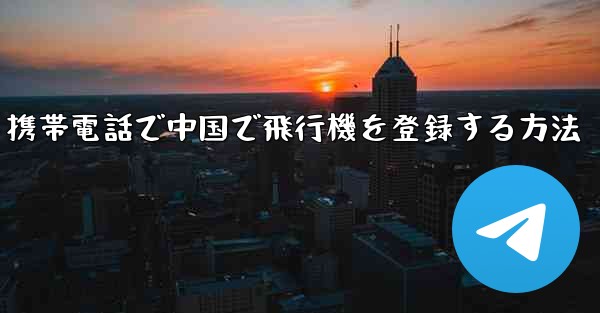 携帯電話で中国で飛行機を登録する方法