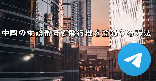 <b>中国の電話番号で飛行機を登録する方法</b>