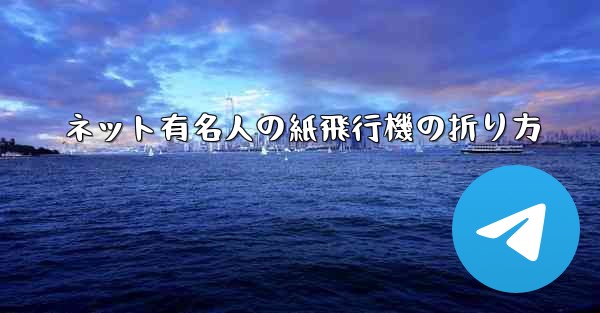 ネット有名人の紙飛行機の折り方