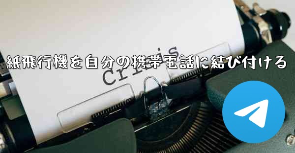 <b>紙飛行機を自分の携帯電話に結び付ける</b>