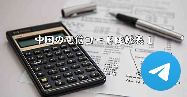 中国の電信コード比較表 1