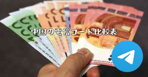 <b>中国の電信コード比較表</b>