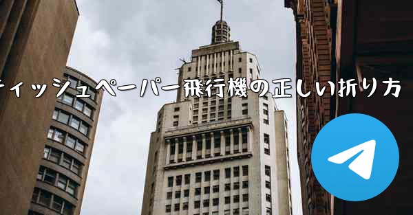 ティッシュペーパー飛行機の正しい折り方