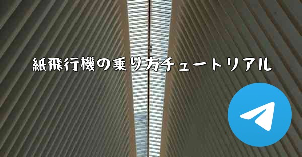 紙飛行機の乗り方チュートリアル