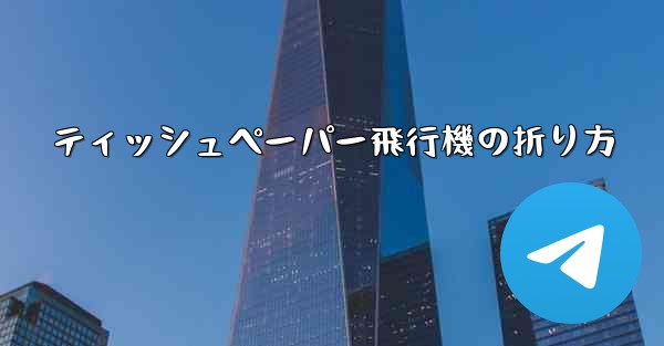 ティッシュペーパー飛行機の折り方