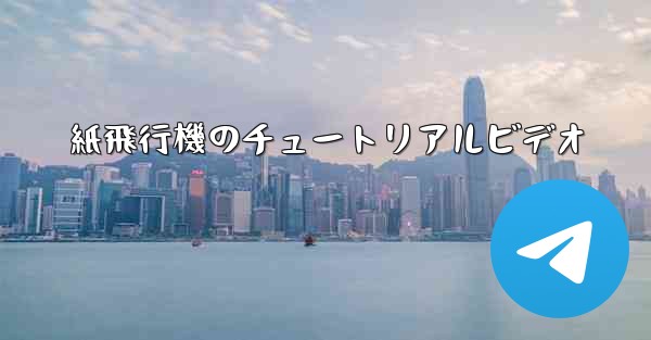 <b>紙飛行機のチュートリアルビデオ</b>