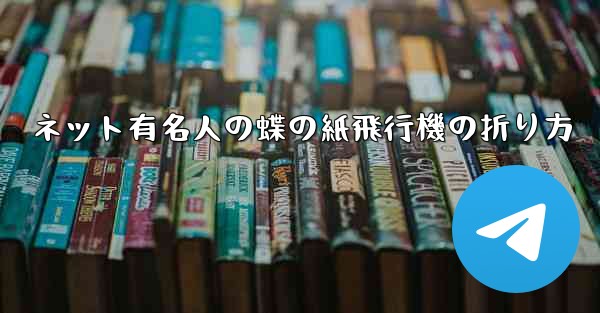 ネット有名人の蝶の紙飛行機の折り方