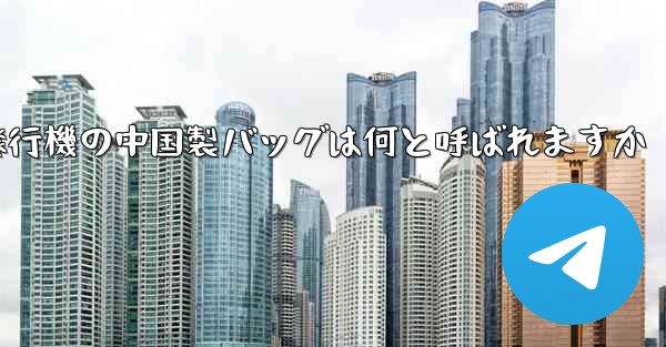 紙飛行機の中国製バッグは何と呼ばれますか