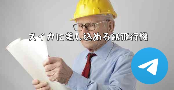 <b>スイカに差し込める紙飛行機</b>