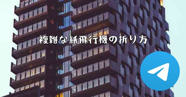 <b>複雑な紙飛行機の折り方</b>