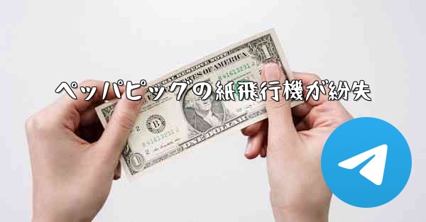 ペッパピッグの紙飛行機が紛失