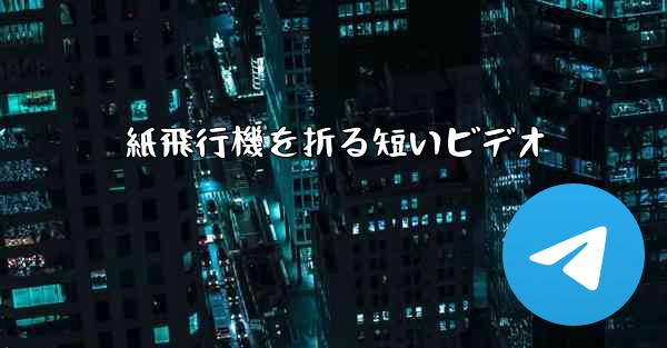 紙飛行機を折る短いビデオ