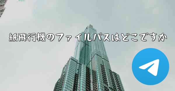 <b>紙飛行機のファイルパスはどこですか</b>