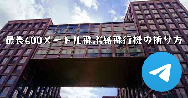 <b>最長600メートル飛ぶ紙飛行機の折り方</b>