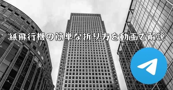 紙飛行機の簡単な折り方を動画で解説