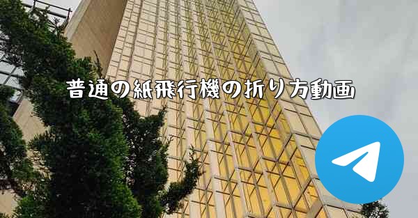 普通の紙飛行機の折り方動画