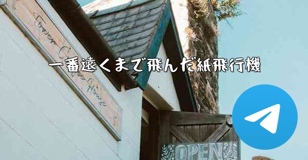 一番遠くまで飛んだ紙飛行機