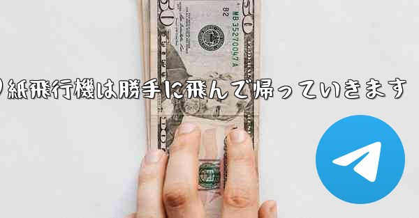 折り紙飛行機は勝手に飛んで帰っていきます