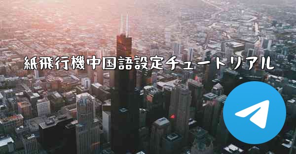 紙飛行機中国語設定チュートリアル