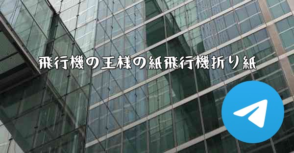 飛行機の王様の紙飛行機折り紙