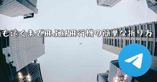 最も遠くまで飛ぶ紙飛行機の簡単な折り方