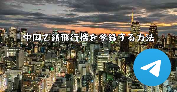 中国で紙飛行機を登録する方法