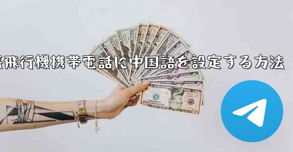 紙飛行機携帯電話に中国語を設定する方法