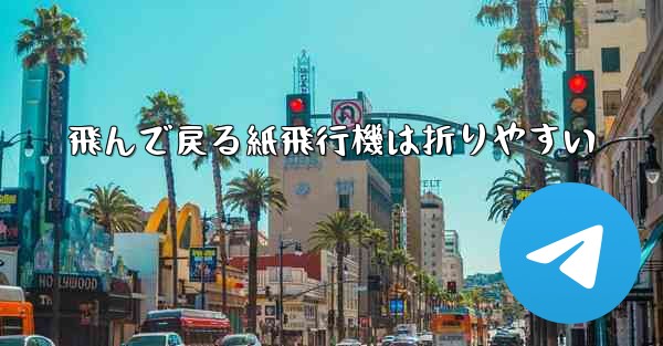 飛んで戻る紙飛行機は折りやすい