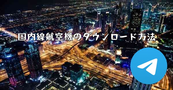 国内線航空機のダウンロード方法